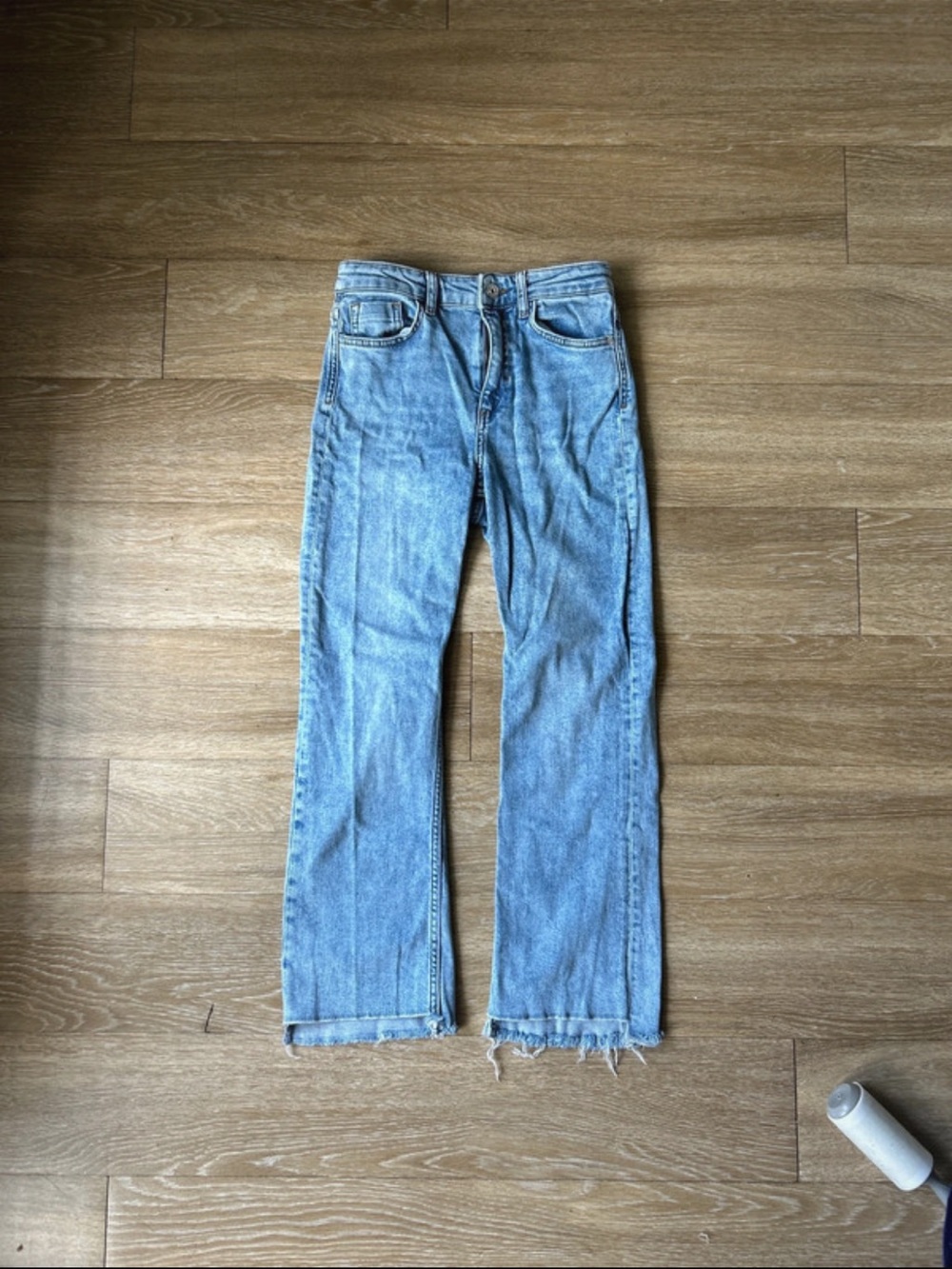 Zara Light Blue Straight Leg Women's Jeans